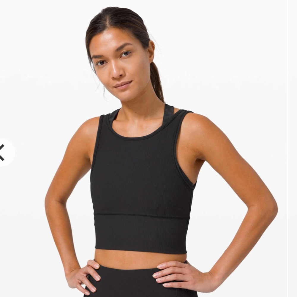 Lululemon Power Pivot Tank *Rib Black